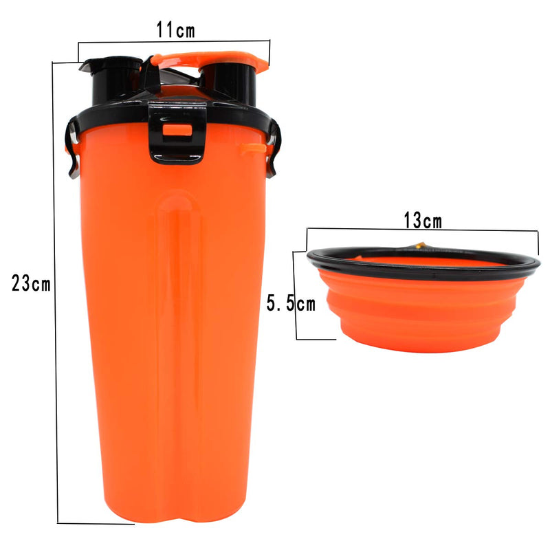 Osuter Portable Dogs Water Bottle, Pet Water Bottl and 2PCS Foldable Pet Bowl Pet Water Cup Dispenser for Walking Travel Camping Outdoor - PawsPlanet Australia