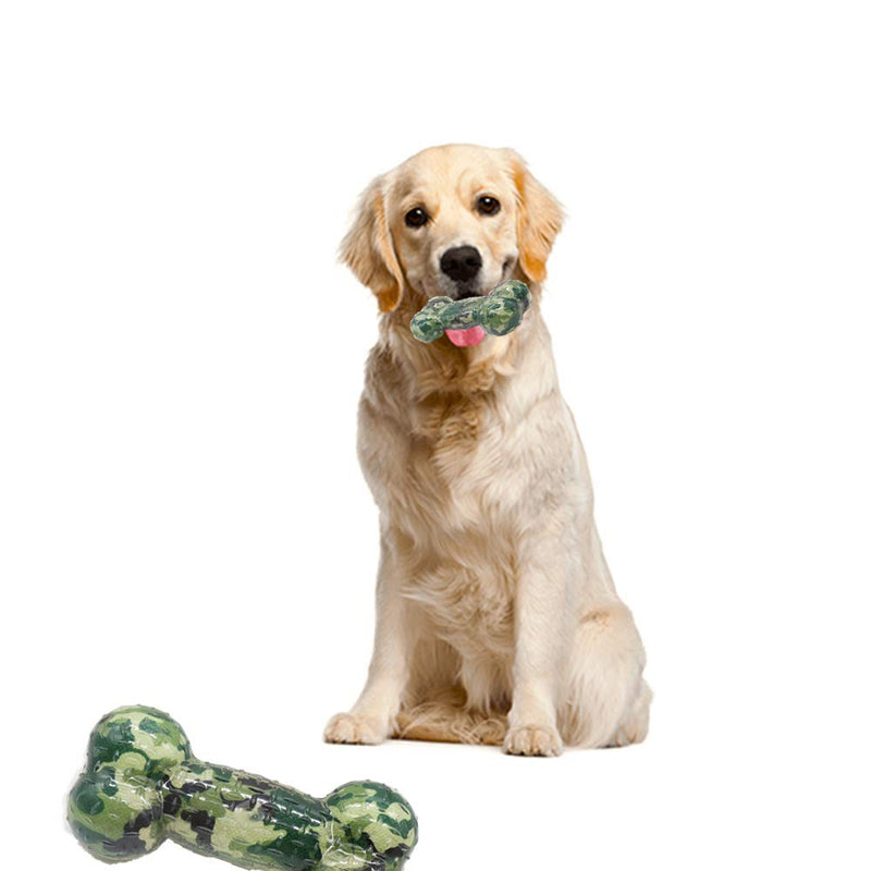 PUPWONG Dog Squeaky Chew Bone Toys With Bouncing Latex Squeak Floating Fetch Toy For Puppy and Dogs (Camouflage) Camouflage - PawsPlanet Australia