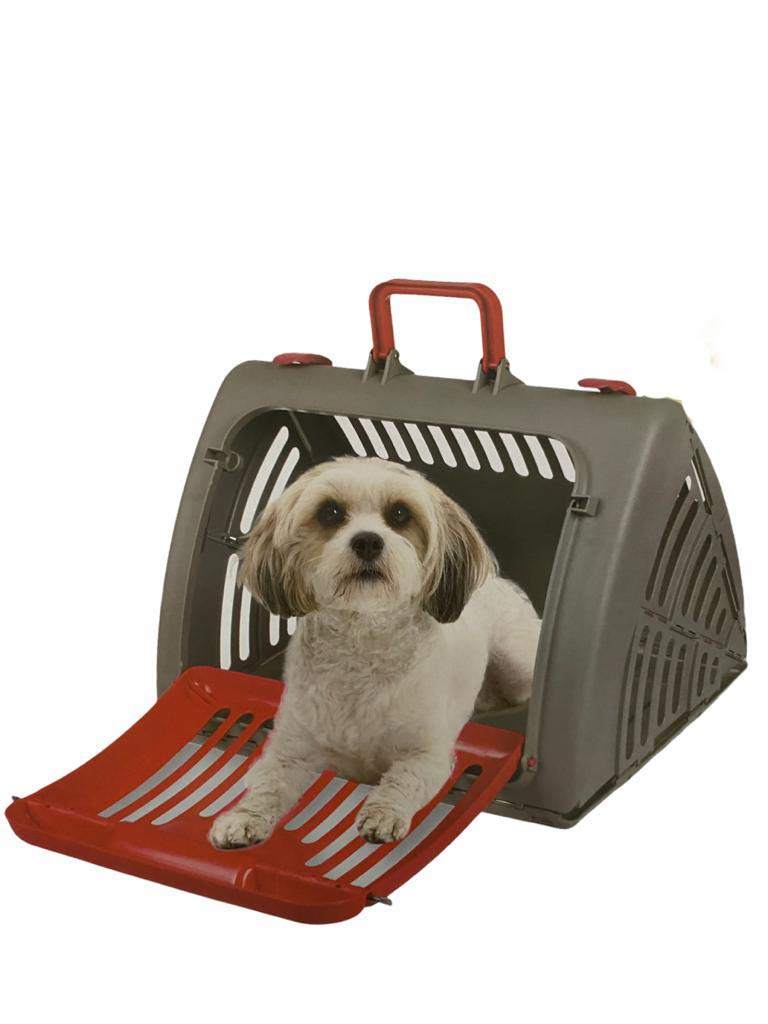 Large Pet Carrier For Cat Dog Rabbit Plastic Handle Box Crate Portable Carry Travel Cage (Blue) Blue - PawsPlanet Australia