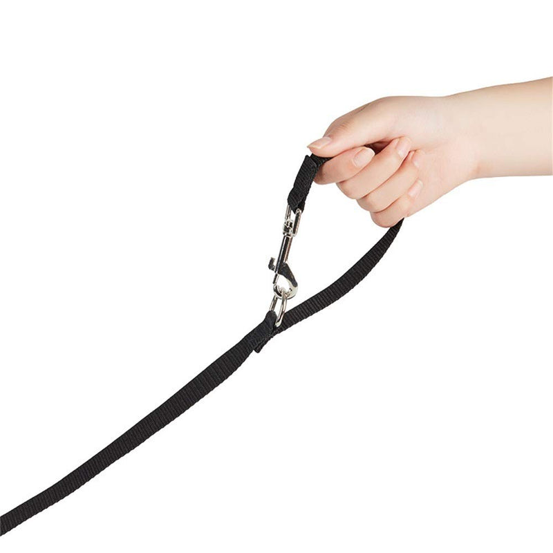 Dog Training Lead,32FT/10M double clip Nylon Long dog leash For Dogs - Great for Training, Play, Camping, or Backyard Recall training lead Black - PawsPlanet Australia