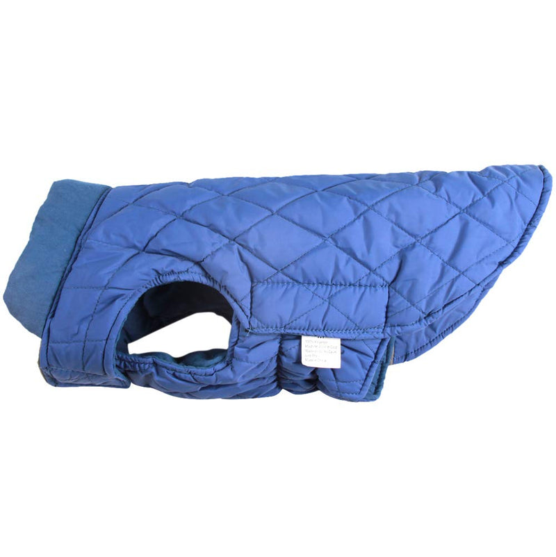 JoyDaog Reversible Dog Coats for Small Dogs Waterproof Warm Cotton Puppy Jacket for Cold Winter,Blue XS XS (Pack of 1) Blue - PawsPlanet Australia