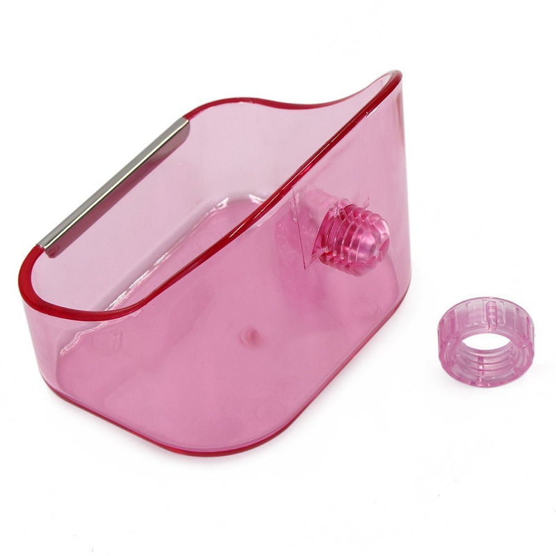 [Australia] - M-Aimee Plastic Cage Feeder Food n Water Hay Bowl Dish for Rabbit Guinea Pig Chinchilla Hamster Ferret Pink 