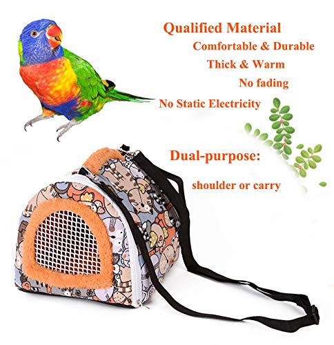 Small Pets Carrier Bag, Portable Rats Sugar Glider Guinea Pig Chinchillas Hamster Hedgehog Outdoor Travel Carrier Pouch Bag, Small Animals Breathable Hanging Tote Bag with Detachable Strap Zipper Animal - PawsPlanet Australia