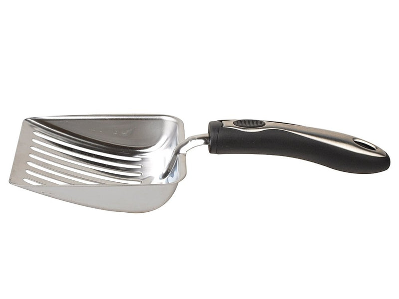 [Australia] - Homestead Medium-Sized Cat Litter Box Scoop, Stainless Steel,L10.5 xW4.2 xH1.2 Inches Silver 