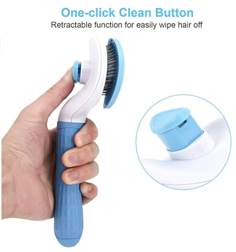 Sweet taro Pet grooming brush - effectively reduce shedding - best gift under $10 for your dog and cat - gently removes loose undercoat and tangled hair - massage tips for long and short hair - PawsPlanet Australia