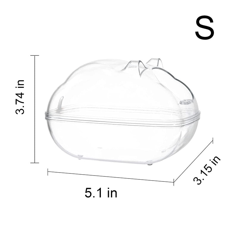 Hamster Sand Bath Container Small Pet Bathtub Sauna Toilet Washroom Box with Shovel Small Animal Bathroom for Syrian Gerbil Dwarf Guinea Pig Rat Mice (Small) - PawsPlanet Australia