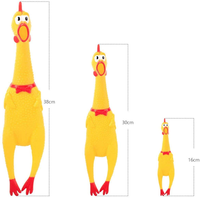 BCVBFGCXVB Squaking Chicken Yellow Rubber Screaming Chicken Toy Novelty Durable Rubber Chicken for Kids and Dogs 30cm - PawsPlanet Australia