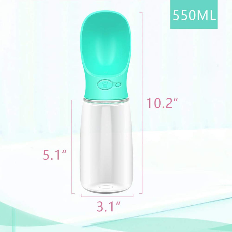 Tarnel Portable Dog Water Bottle Pet Dispenser Retractable Antibacterial Food Grade Leak Proof Dog Cat Drink Bottle Bowl Outdoor Drinking Cup for Pet Walking Travelling Drinking 550ml Classic Blue - PawsPlanet Australia