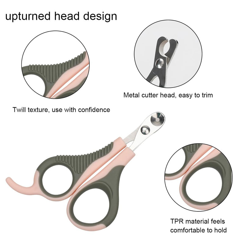 JITNGA 1 Piece Pet Nail Scissors 11 x 6.5 cm for Medium and Small Pets Claw Care (Rose) - PawsPlanet Australia