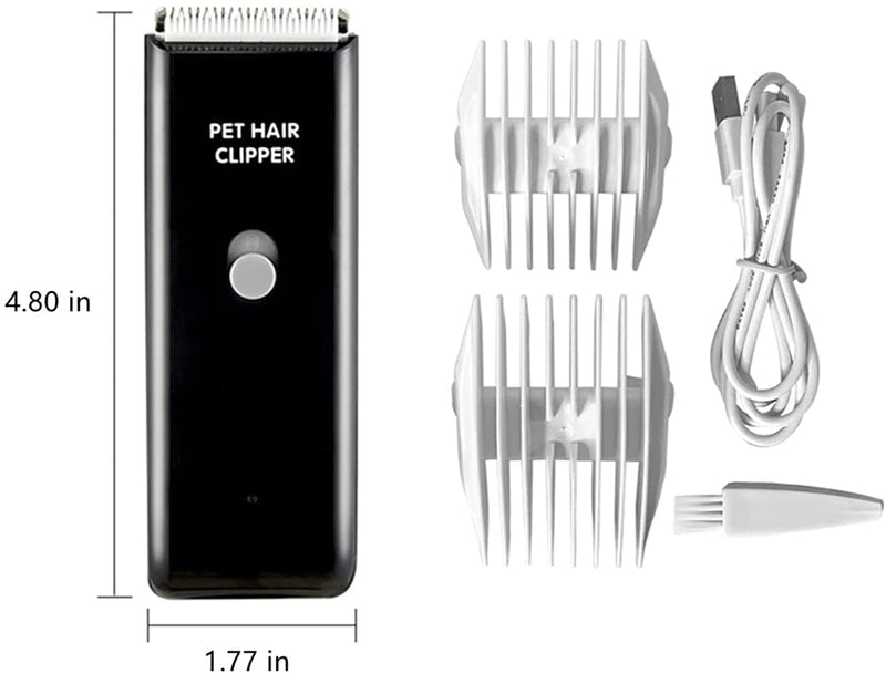 Favrison Dog Grooming Clippers Professional Cat Clippers for Thick Hair Pet Hair Clipper Rechargeable & Waterproof Electronic Shaver for Dogs Cats Rabbits/Black Black - PawsPlanet Australia
