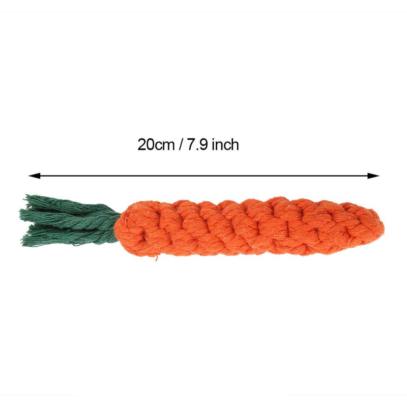 ZPP Dog Chew Toys Carrot Rope, Puppy Teething Chewing Safe Durable Braided Pet Medium Large Cat Cotton Knot Paws Fun Molar for Clean Teeth Healthy Handmade Gift - PawsPlanet Australia