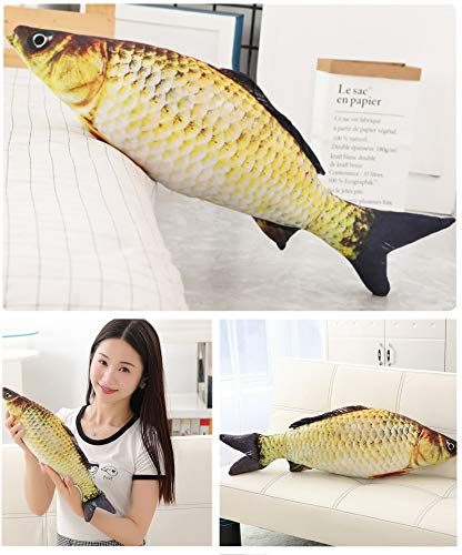 [Australia] - Artificial Fish 2019-14 inch - Realistic Fake Fish - Best Looking Real Fish Perfect ，Tease Cat Toy Environmentally Friendly Cat Interactive Pet Simulation Carp，Fish-Shaped Doll Pillow（2pcs） for HOM 