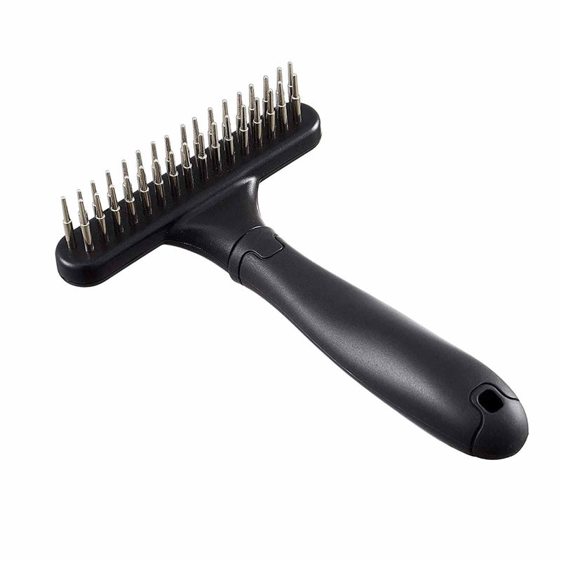 Secwell pet rake comb dog brush double row undercoat rake grooming brush dog rake with double rows 33 teeth blue - PawsPlanet Australia