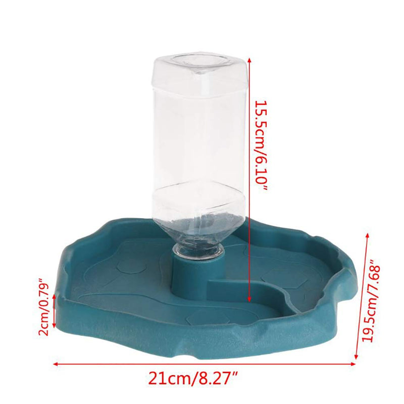 PIVBY Reptile Food Water Bowl Automatic Dispenser Bottle Turtle Feeders Waterer for Lizards Tortoises or Reptiles Gecko Chameleon Coffee - PawsPlanet Australia