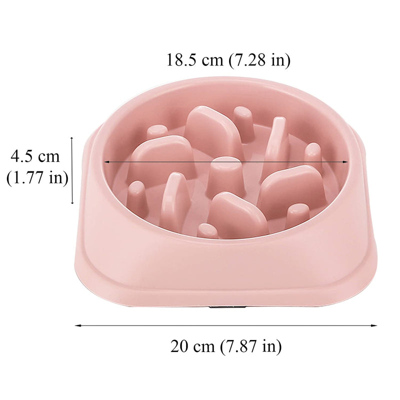 Suhaco Slow Feeder Dog Bowl Pet Non-spill Maze Interactive Puzzle Food Bowls for Dogs & Cats (Pink) M Pink - PawsPlanet Australia