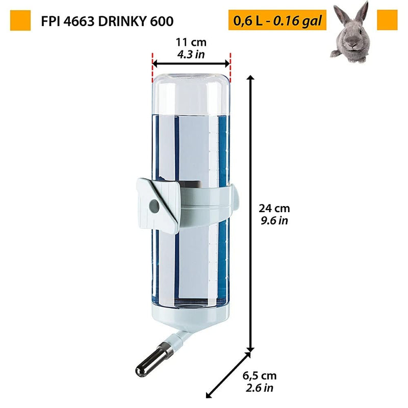 Water Bottle Clip Fitting: Drinky 600cl L183 - Random Colors - PawsPlanet Australia