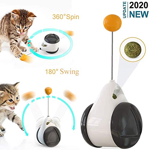 Kennifer Interactive Cat Toy, Cat Balanced Chaser Swing Toys, 360 Degree Self Rotating Ball Pet Toy with Catnip, Stimulate Attractive Hunting Instinct Chaser Trainning Toys for Kitty - PawsPlanet Australia