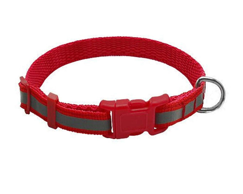 Windsors reflective ★cat ★dog pet collar ✔with bell double-layered ✔soft Nylon for ✔protective sensitive skin designed to ✔reduce pressure on neck with ✔Adjustable, ✔quick release, ✔buckle(Red) Red - PawsPlanet Australia