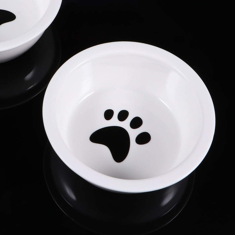 POPETPOP 2pcs Ceramic Dog Bowl Puppy Dish Bowl Cat Food Water Feeder Bowl - PawsPlanet Australia