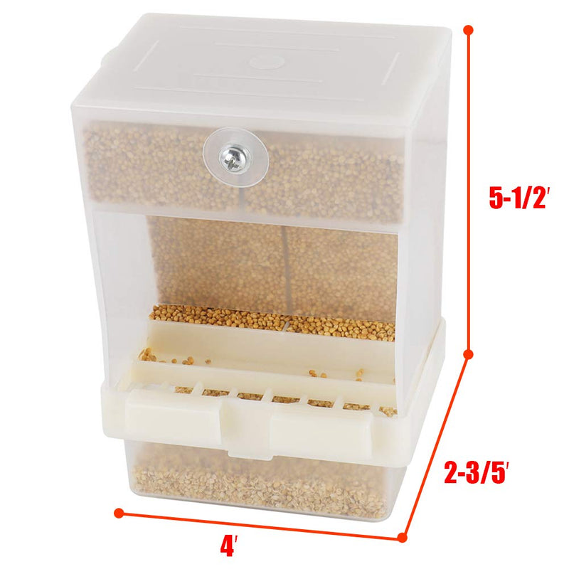 [Australia] - FinYii No-Mess Automatic Bird Feeder - Parrot Feeder Cage Accessories Supplies for Parakeet Canary Cockatiel Finch 