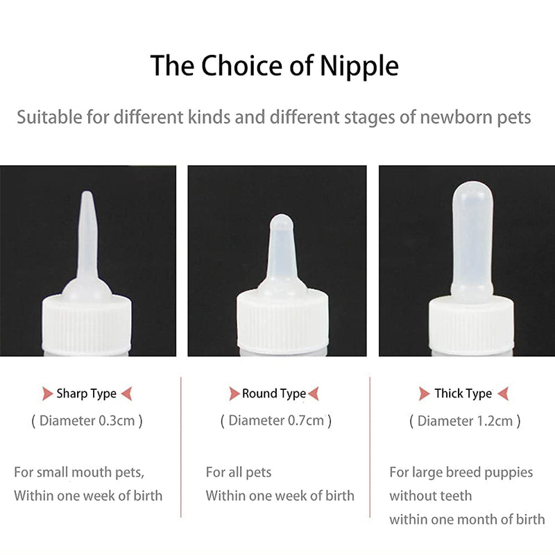 QIYADIN Pet Nursing Bottles kit for Cats and Dogs Kitten Bottles for Nursing Cat Feeding Milk Bottle for Newborn Kitten Puppy Rabbit and Other Small Animals - PawsPlanet Australia