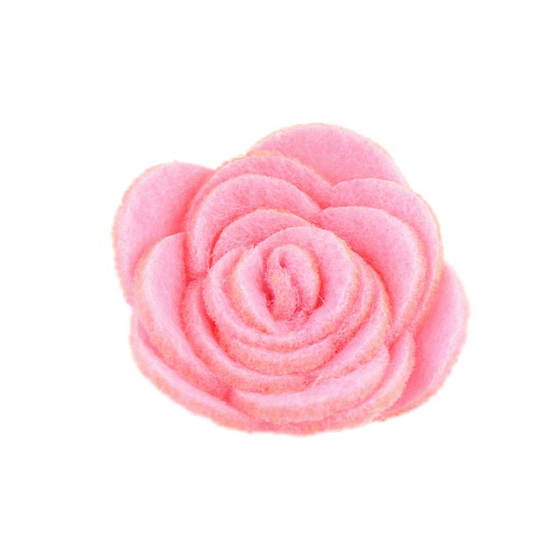 [Australia] - JpGdn 12pcs 1.6" Rose Small Dogs Collar Bows Flowers for Doggy Cats Wedding Birthday Party Collars Decor Sliding Accessories 