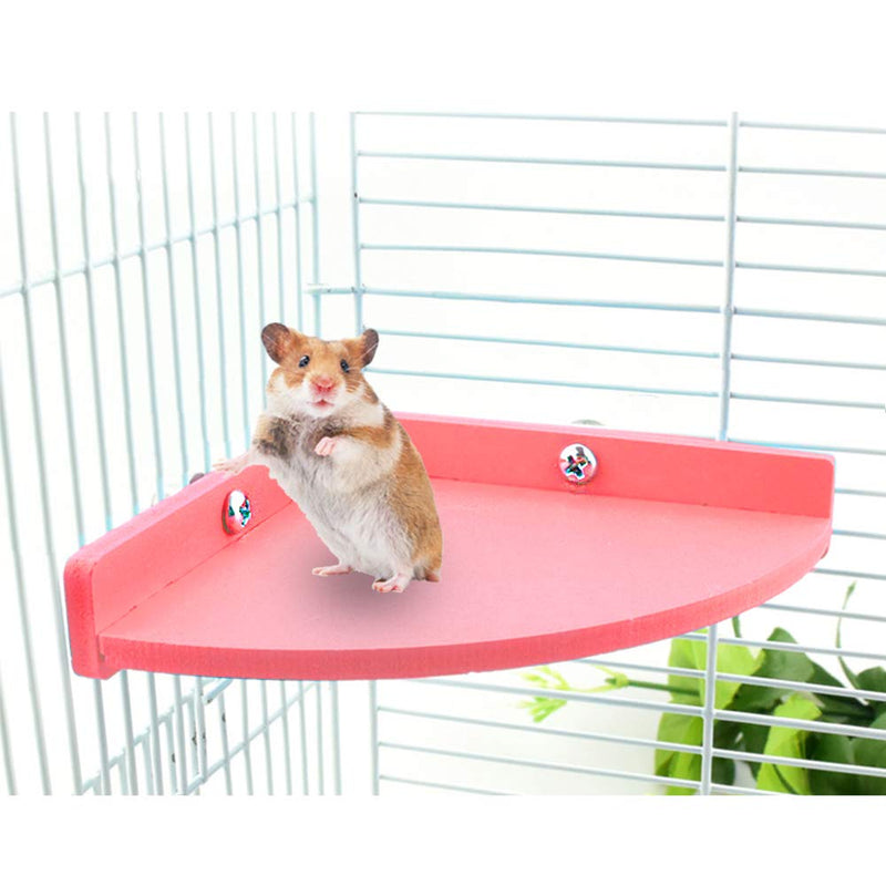 WishLotus Hamster Platfrom, Fan-shaped Hamster Cage Accessories Rest and Play Stand Corner Jumping & Climbing Platform Habitat Toy Small Platform for Guinea Pig, Gerbil, Mice, Parrot (Blue) Blue - PawsPlanet Australia