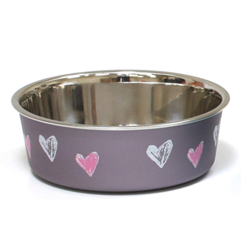 Croci Roxy Satin Steel Bowl, 450 ml x 14 cm - PawsPlanet Australia