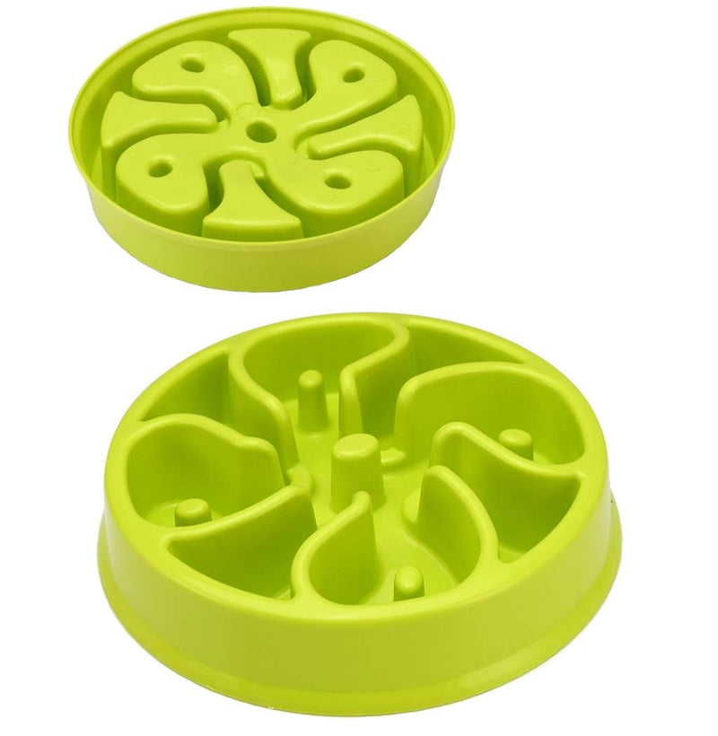 [Australia] - WenYing Slow Feeder Puzzle Dog Bowls, Interactive Bloat Stop Busy Bowl, Food Water Fun Feeding, Non-Slip Anti Choke Healthy Diet Bowls (Green 1) 