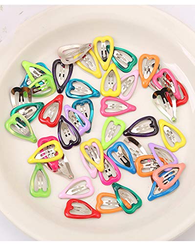 [Australia] - petalk 20pc/Pack Puppy Dog Hair Clips Teacup Maltese Yorkshire Grooming Clips Dog Hair Accessories Peach heart 