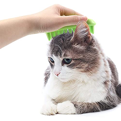 Dog Bath Brush,Pet Silicone Shampoo Brush,Cat Dog Shampoo Brush,Dog Bath Grooming Brush ,Dog Shampoo Brush with Soft Rubber Bristles Gently Massages Skin,Shower Bath Brush Massage Comb Green - PawsPlanet Australia