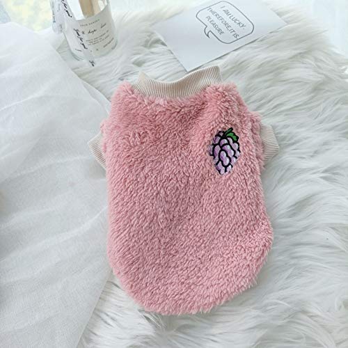 [Australia] - Cotton Pet Clothes for Dog Puppy Coat Hoodies Winter Cold Weather Outfit Sweatshirt Soft Warm Sweater - Pink S 