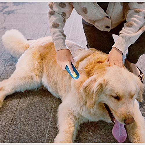 [Australia] - MMHD Portable Combined pet self-Cleaning Beauty Needle Comb and Pet Hair Remover, Silicone pet Brush Quick Release Comb,for Dogs Cats 