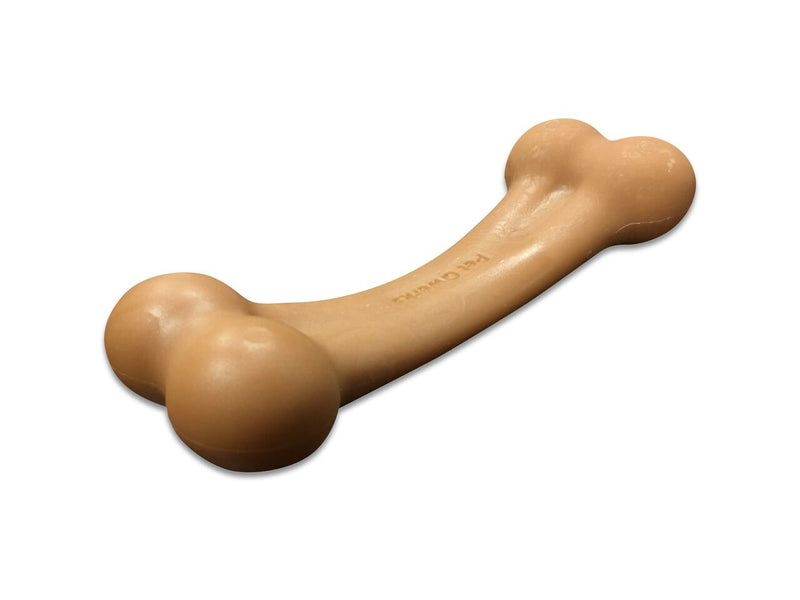 Pet Qwerks Flavor Infused BarkBone - Durable Chew Toy for Aggressive Chewers, Tough Extreme Power Chewer Bones | Made in USA BBQ Small - PawsPlanet Australia