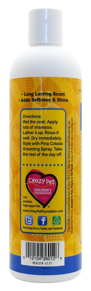 Crazy Dog Pina Colada Shampoo 12oz 354.9 ml (Pack of 1) - PawsPlanet Australia