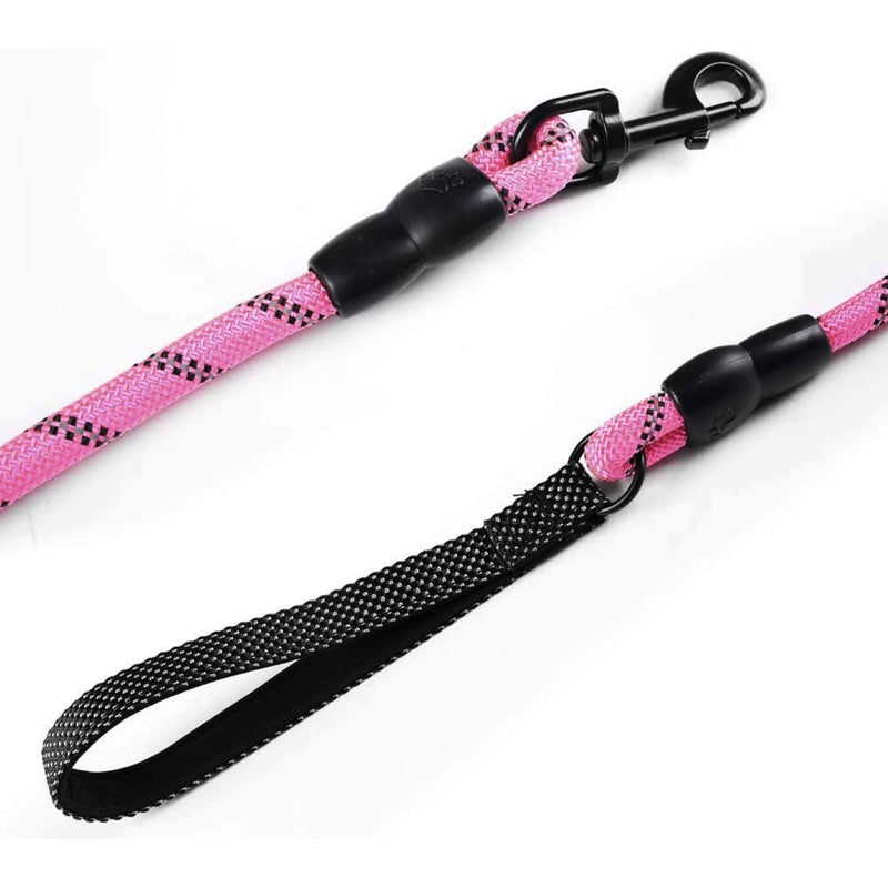CBBPET Pink Dog leashes for Medium Dogs, Rope Leash Heavy Duty Large Small Dog Leash with Highly Reflective Threads 4 FT for Female Dogs - PawsPlanet Australia