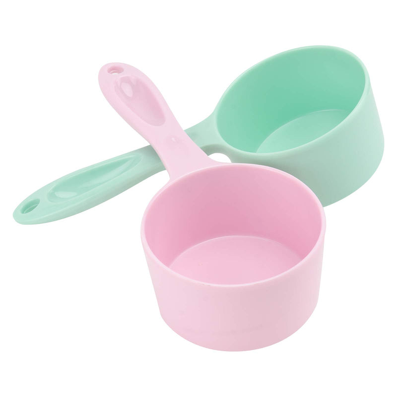 VILLCASE 2PCS 50g Dog Food Measuring Spoons,Pet Food Spoons Portable Metering Scoops Long Handle Dog Cat Food Measuring Spoons Pet Supplies(Pink, Green) - PawsPlanet Australia