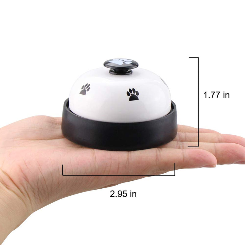 [Australia] - Dog Training Bell, Comsmart Set of 2 Dog Puppy Pet Potty Training Bells, Dog Cat Door Bell Tell Bell with Non-Skid Rubber Base + 1Pcs Dog Training Clicker with Wrist Strap 