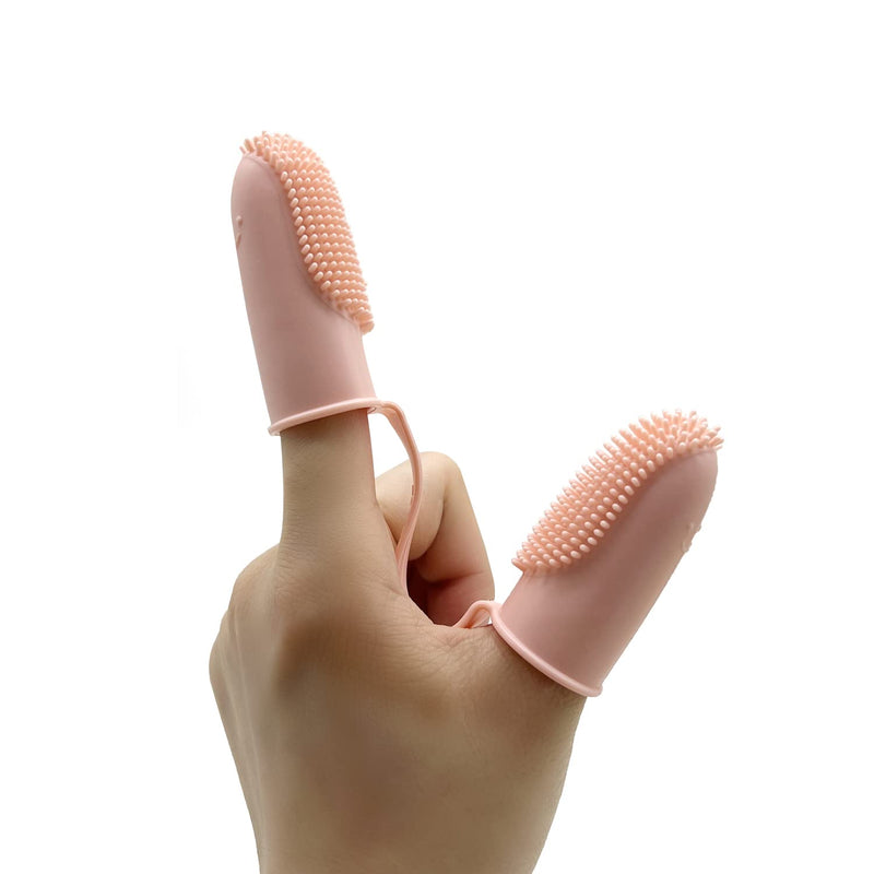 Dog Toothbrush, Dog Cat Finger Toothbrush, Pet Silicone Surround Toothbrush, Dog Dental Care Two Finger Toothbrush, Pack of 3 - PawsPlanet Australia