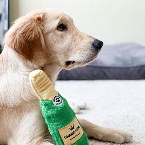 [Australia] - ZippyPaws - Happy Hour Crusherz Drink Themed Crunchy Water Bottle Dog Toy Champagne 