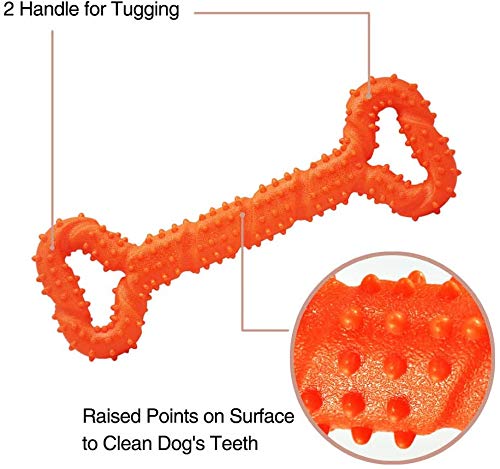CMKJ Dog Toy for Aggressive Chewers,Durable Dog Toy for Changing Teeth for Energetic Dogs Medium Large Dogs (Orange) - PawsPlanet Australia