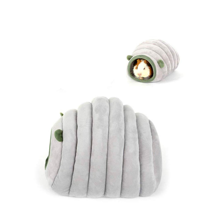 [Australia] - Yu-Xiang Hamster Caterpillar Nest Chinchillas Warmth Supplies Cage Hammock Pet Sleeping Bag House Bed Small Pets Cotton Bird Nest Rat Habitat Nest Mat for Squirrel Hedgehog XS Grey 