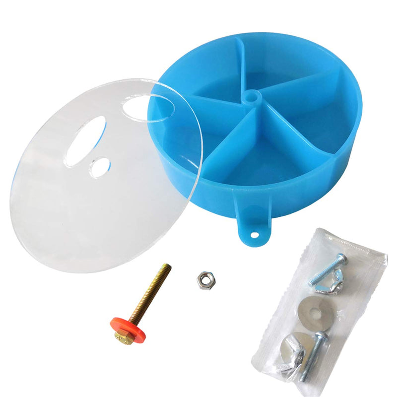 Bird Creative Foraging System Wheel Seed Food Ball Rotate Training Toy for Small and Medium Parrots Parakeet Cockatiel Conure BLUE - PawsPlanet Australia