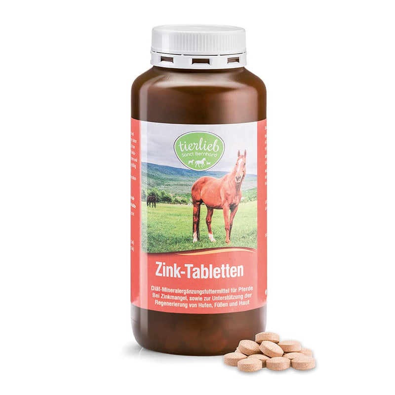 tierlieb zinc tablets for horses, for fur, skin & hooves, 500 tablets - PawsPlanet Australia