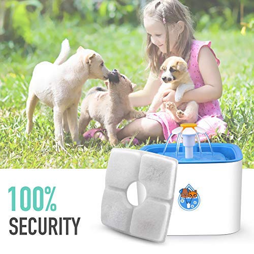 NOVEMBER SPRING 8 Packs Filters for Square Cat Water Fountains, Pet Fountain Replacement Filters with Resin and Active Carbon for Automatic Flower Water Dispenser Drinking Fountain - PawsPlanet Australia