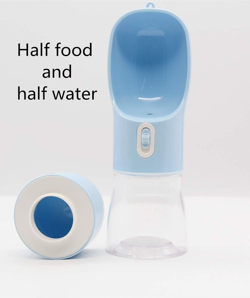 Dog Water Bottle - Portable Dog Travel Water Bottle Pet Drinking Bottle Drink Cup Dish Bowl Dispenser for Walking Traveling Hiking, Multifunctional Outdoor Water&Food Bowl for Dogs and Cats (Blue) Blue - PawsPlanet Australia