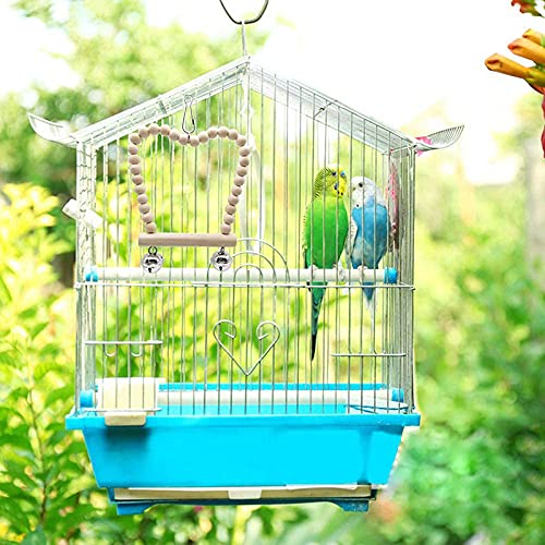 Wonninek 13 Pcs Bird Parrot Swing Chewing Toys with Upgraded Bell Natural Wood Standing Hanging Hammock Bird Cage Toys for Small Parakeets, Cockatiels, Finches, Budgie, Macaws - PawsPlanet Australia