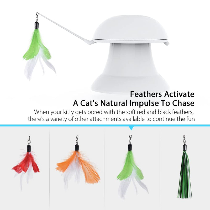 Cat Feather Toys, Cat Toys Interactive 2 in 1 Automatic Point for Kitten - PawsPlanet Australia