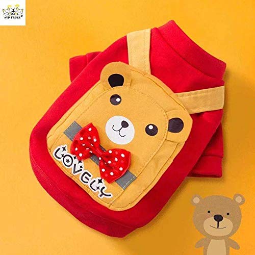 Khepri New pet hoodie spring and autumn early summer cat two-legged small dog Teddy puppy puppy clothing dog clothing (XL, red) XL - PawsPlanet Australia