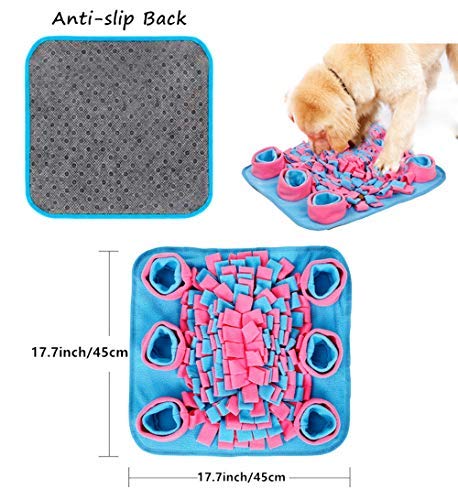 [Australia] - Pet Snuffle Mat,Dog Slow Feeding Mat,Dog Nosework Training Mat, Anti-Slip Pet Play Puppy Interactive Puzzle Toys for Training and Stress Release, Encourages Foraging Skills,Durable and Washable 